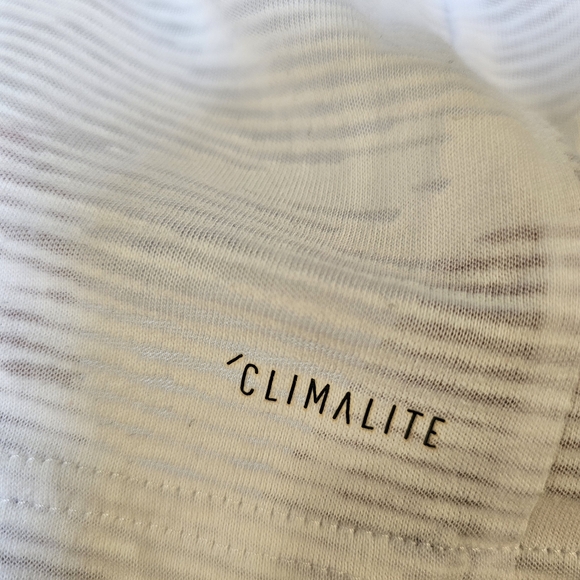 Adidas climalite white knit short sleeve crop top t-shirt women size S US - Picture 4 of 5